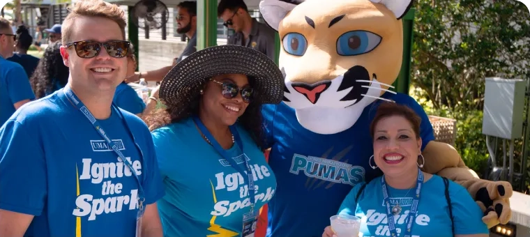 A group of people collaborating on a project together.